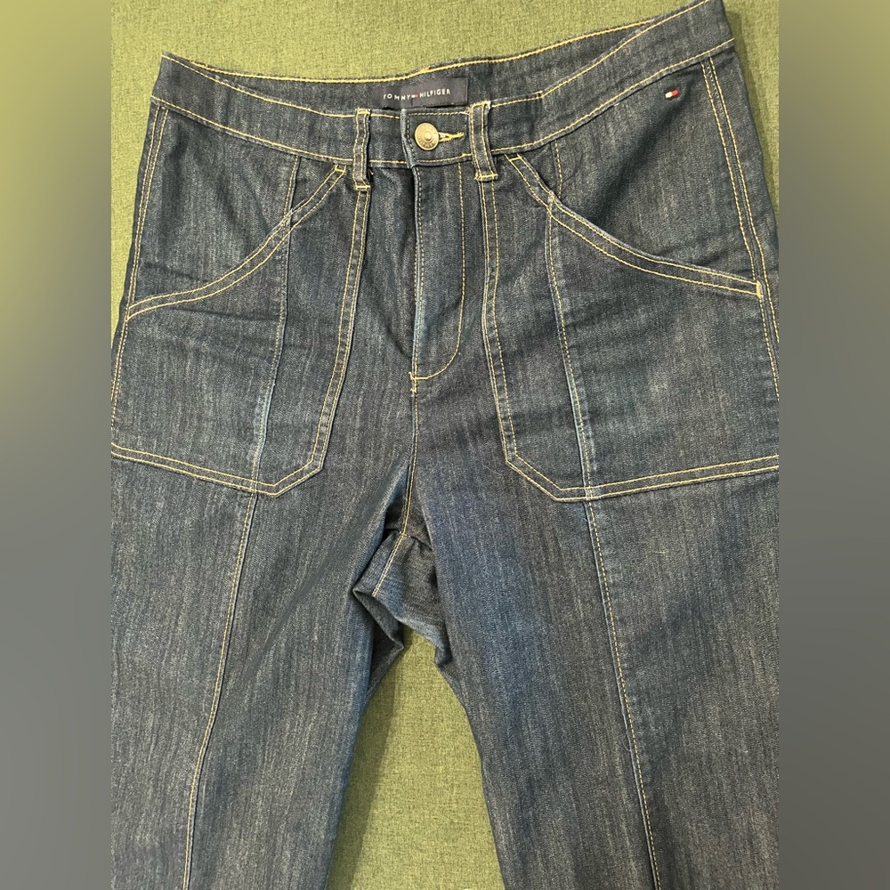 Tommy Hilfiger Cropped Wide Leg Jeans, Size 8, GUC - Picture 4 of 6